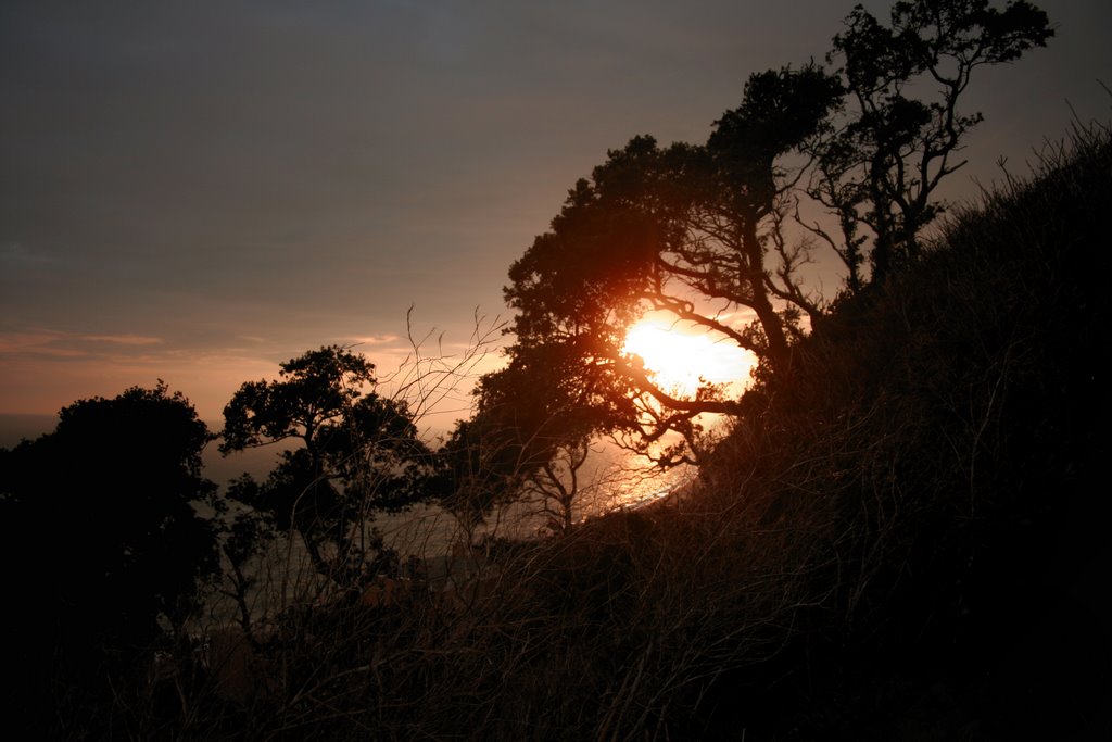 sunset in folkestone
