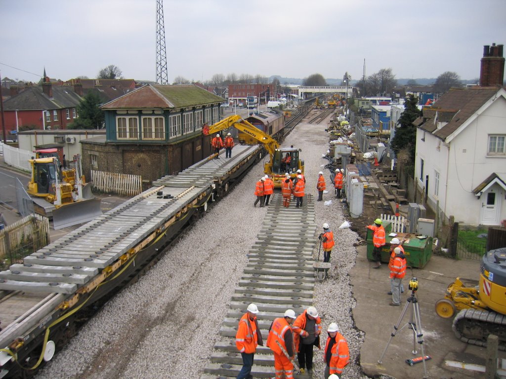 Railway works 2006 looking west