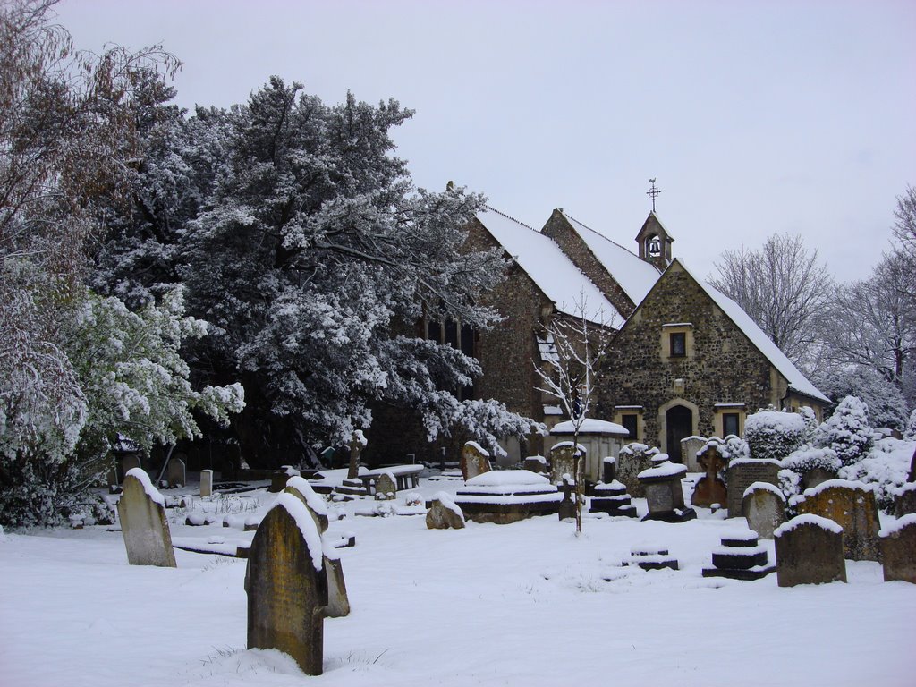Old Bedhampton. Snow in April