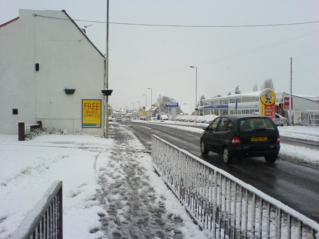 bedhampton road in the snow