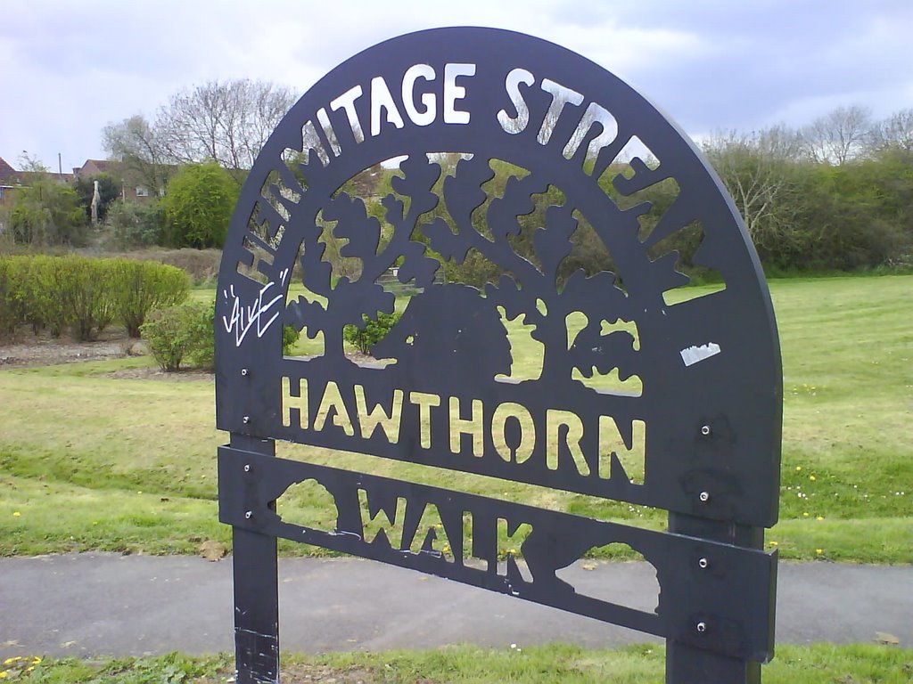 Sign for hawthorn walk