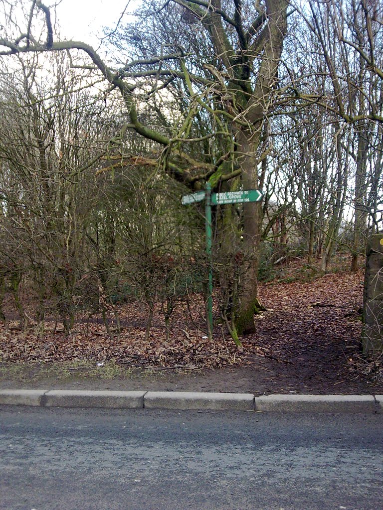 Signpost on public footpath