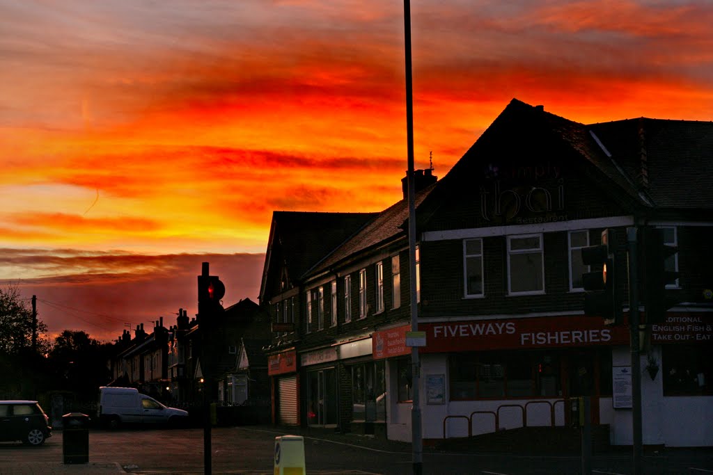 The Fiveways, Hazel Grove, Sunrise