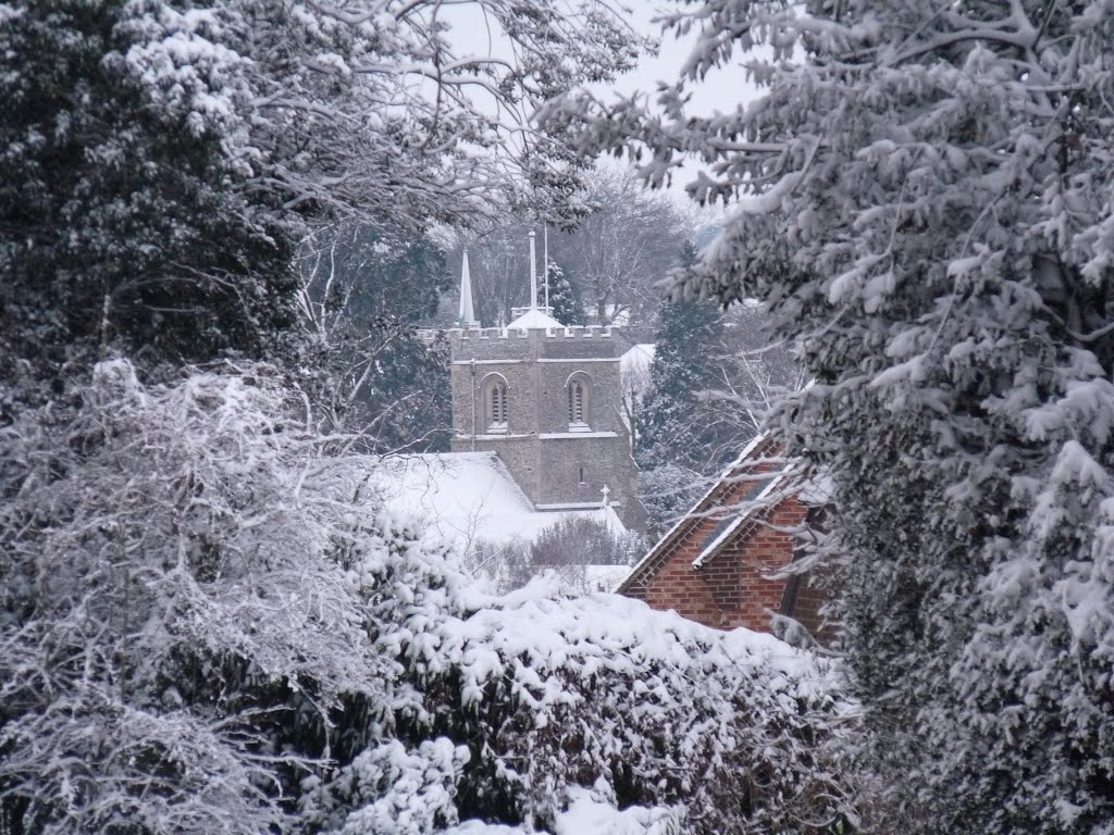 Parish Church of St Nicholas from Sun Lane, Harpenden