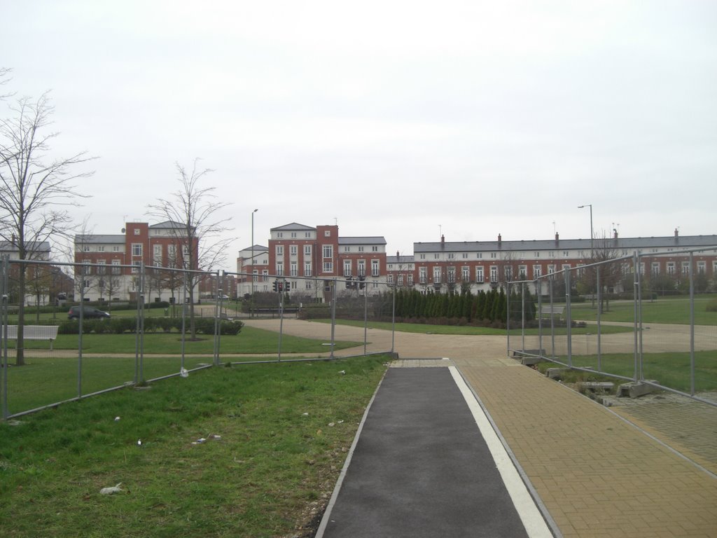 Houses along Mosquito Way. Hatfield