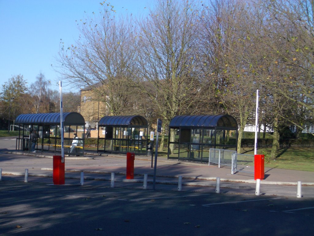 Bus station in college lane University of Hertfordshire