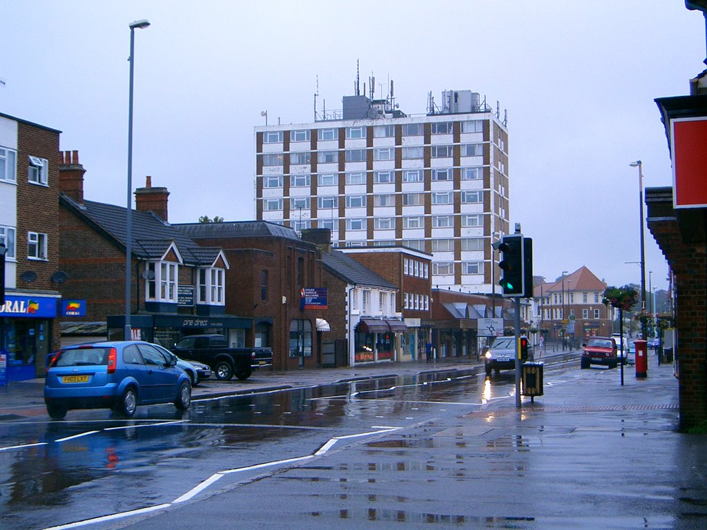 Stockwell Court Haywards Heath on a wet afternoon in August 2007