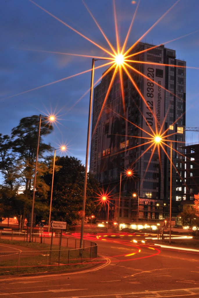 Magic Roundabout and the Kodak building, Hemel Hempstead