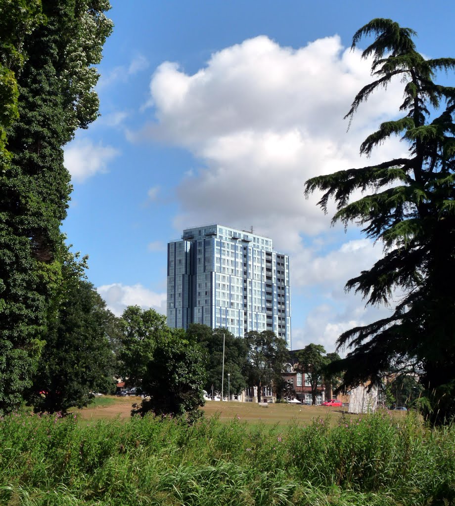 Refurbished Kodak building from Grand Union Canal; a.m. (July 2013)