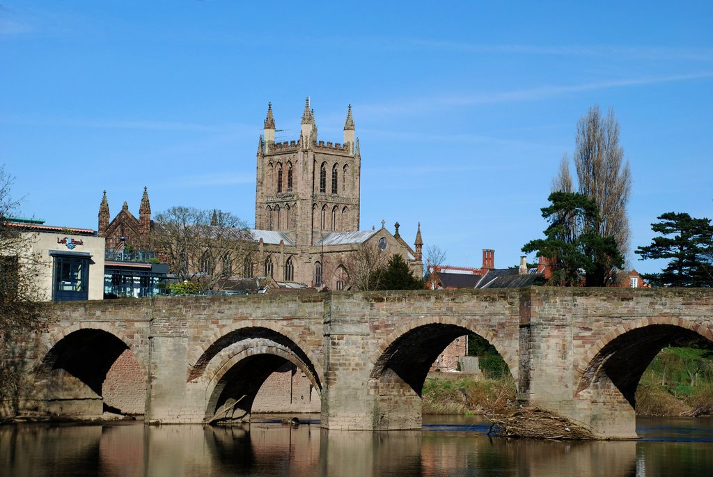 Hereford Cathedral from the river