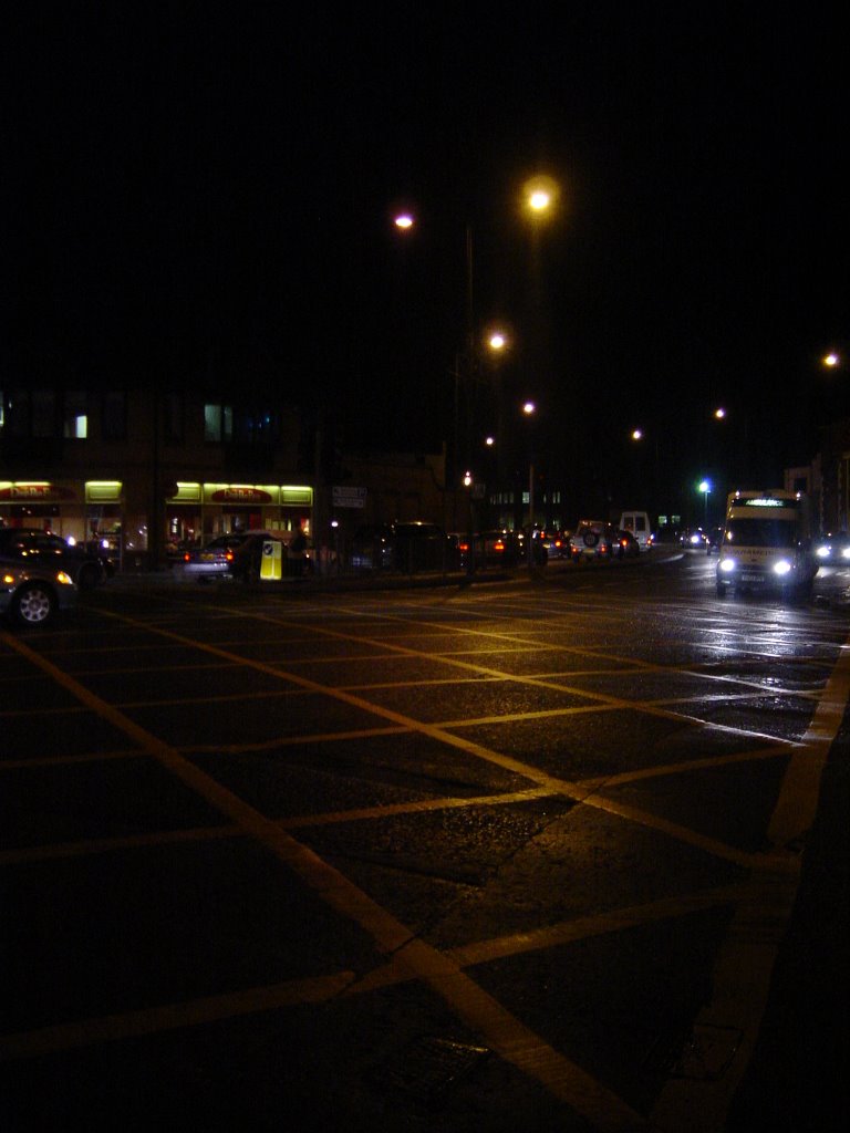 Hereford; city center at night
