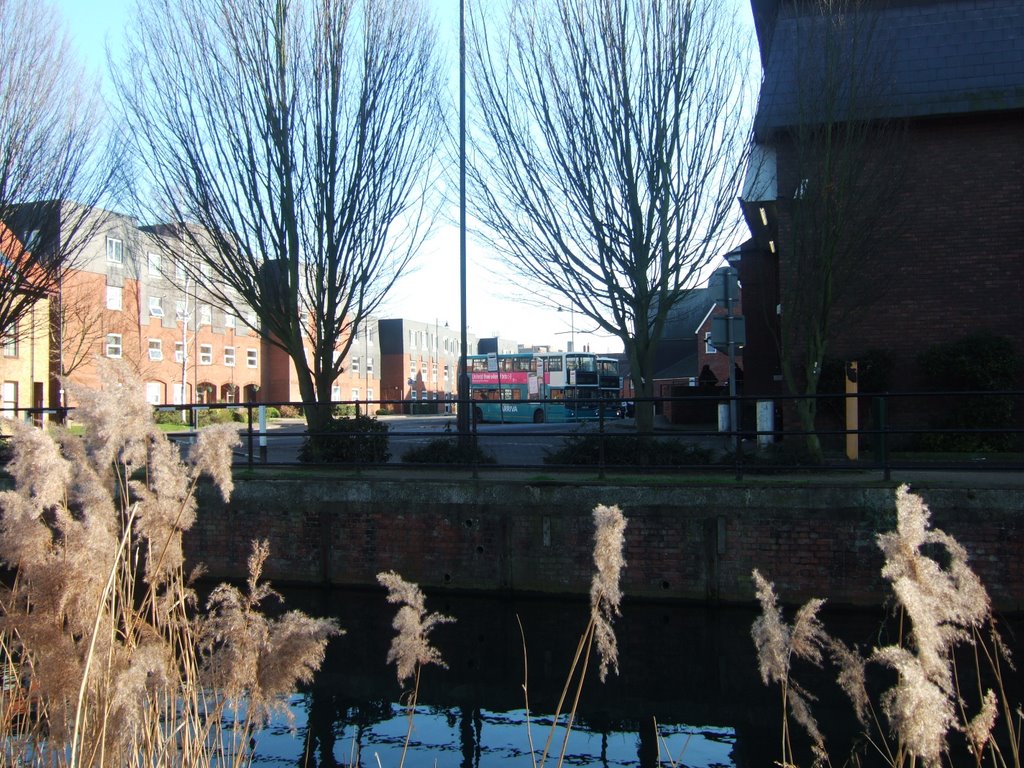 Hertford Bus Station, from Folly Island, Hertford