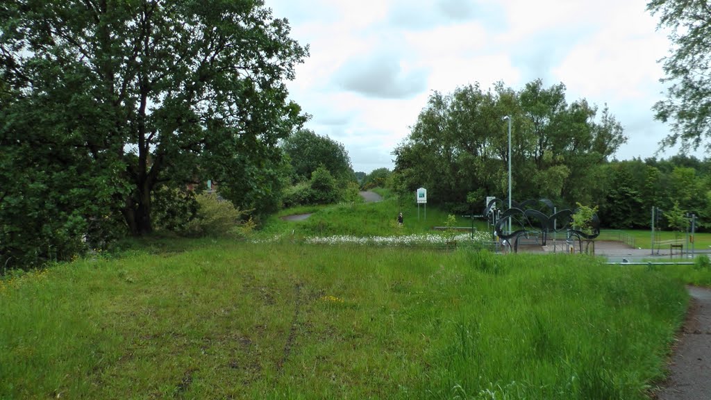 Lkn S down the Whelley Loop at site of former Amberswood Station.