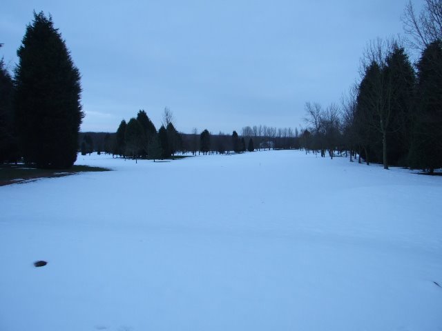 First tee at Hinckley Golf Club, Feb 2009.