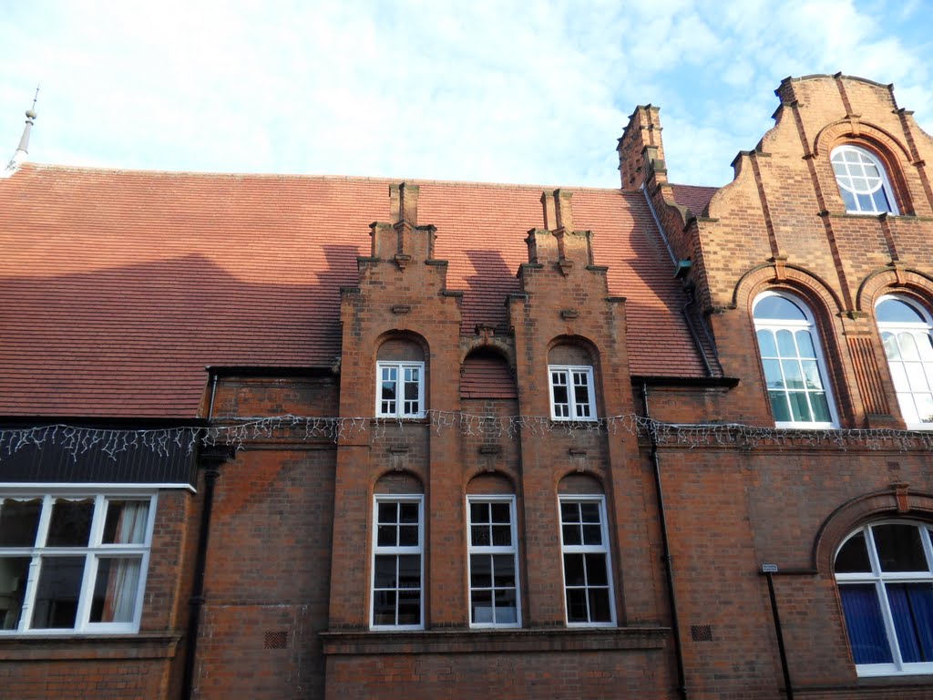Fancy brickwork on the frontage of the old Free Library, Station Rd.,Hinckley