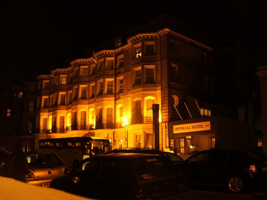 Imperial hotel by night