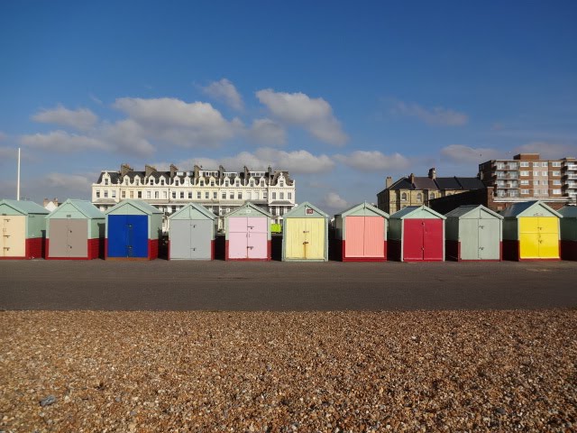 Beach Huts On Hove Seafront
