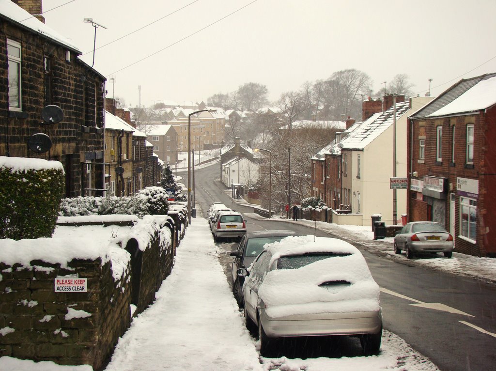 Snowy Lane End looking towards High Green, Chapeltown, Sheffield S35