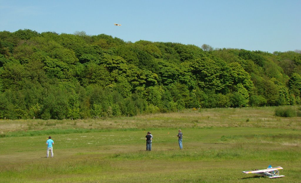 Model aircraft flying in Westwood Country Park, Sheffield S35