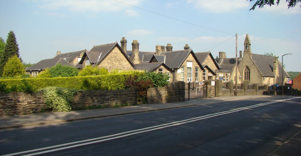 Panorama of Lound Side looking towards Lound junior school, Chapeltown, Sheffield S35
