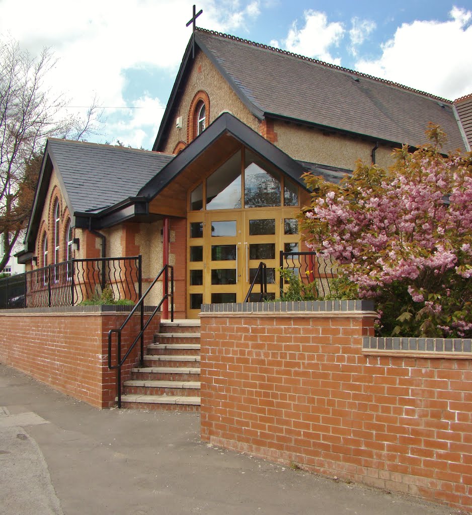 Entrance to St. Marys catholic church, Mortomley Lane, High Green, Sheffield S35