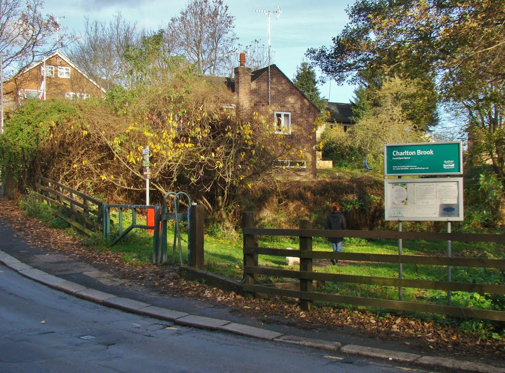 Entrance to Charlton Brook off Hollow Gate, High Green, Sheffield S35