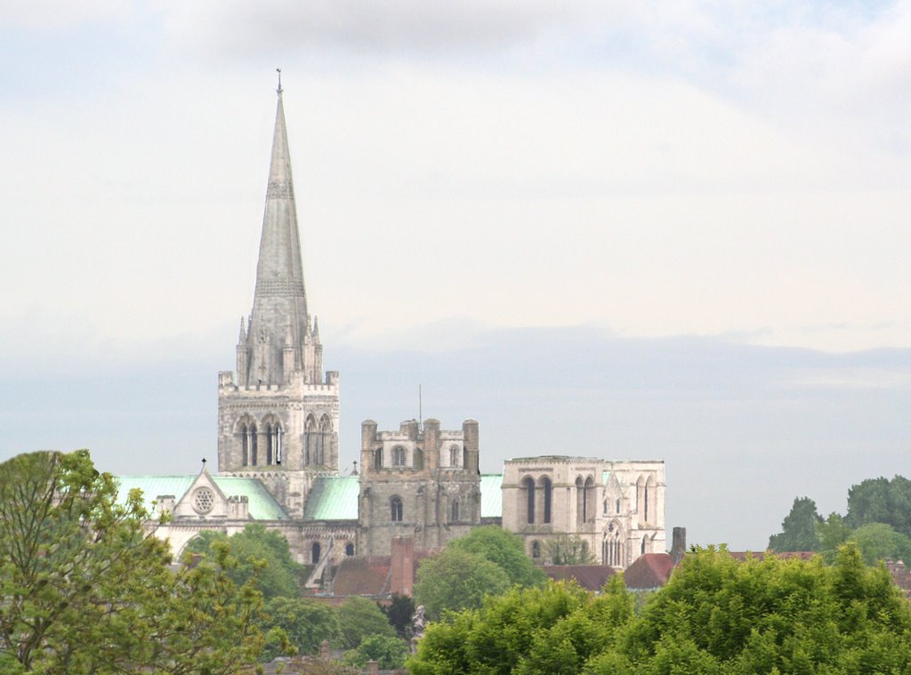 Chichester Cathedral and Bell Tower from north