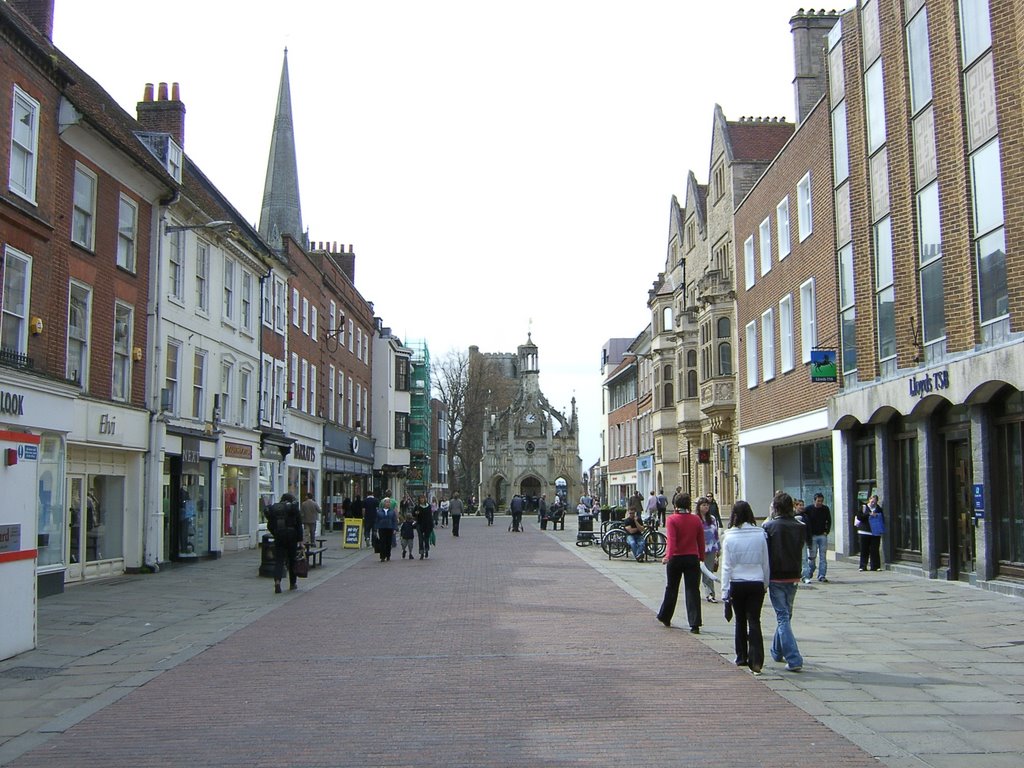 View of cross and cathedral from East street