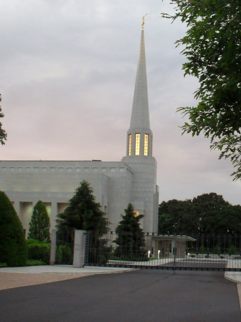 Preston LDS Temple at Dusk