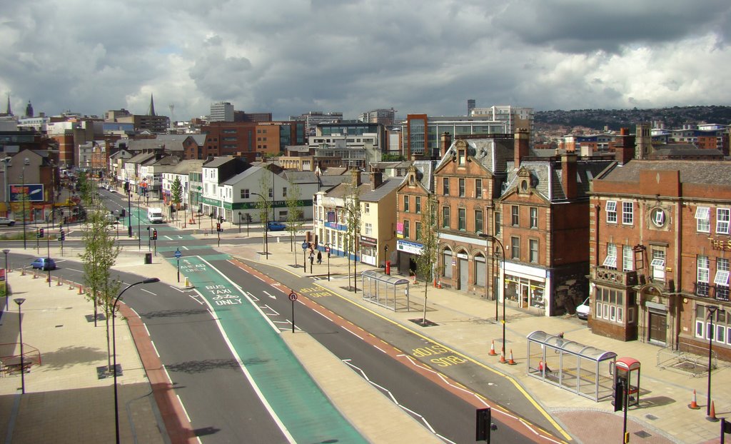 The new Wicker looking towards the city centre from the Wicker Arches, Sheffield S4/S3/S1