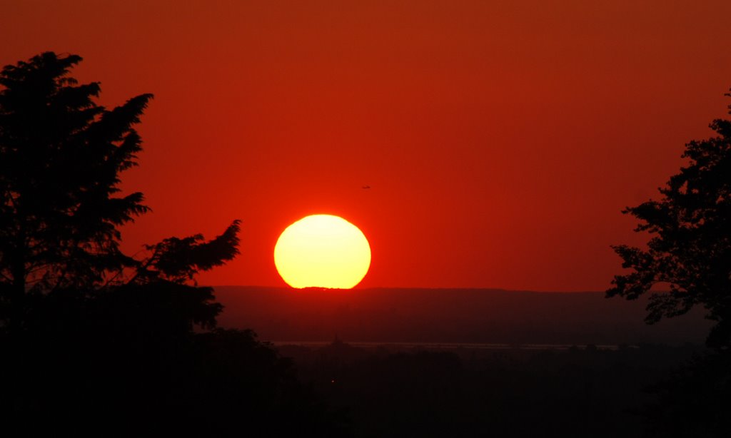Sunset over Epsom Downs