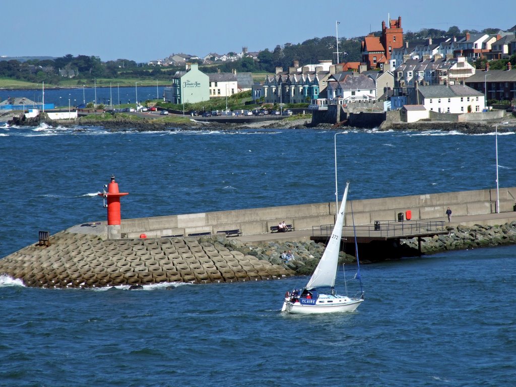 A Yacht Enters Bangor Marina, Co. Down