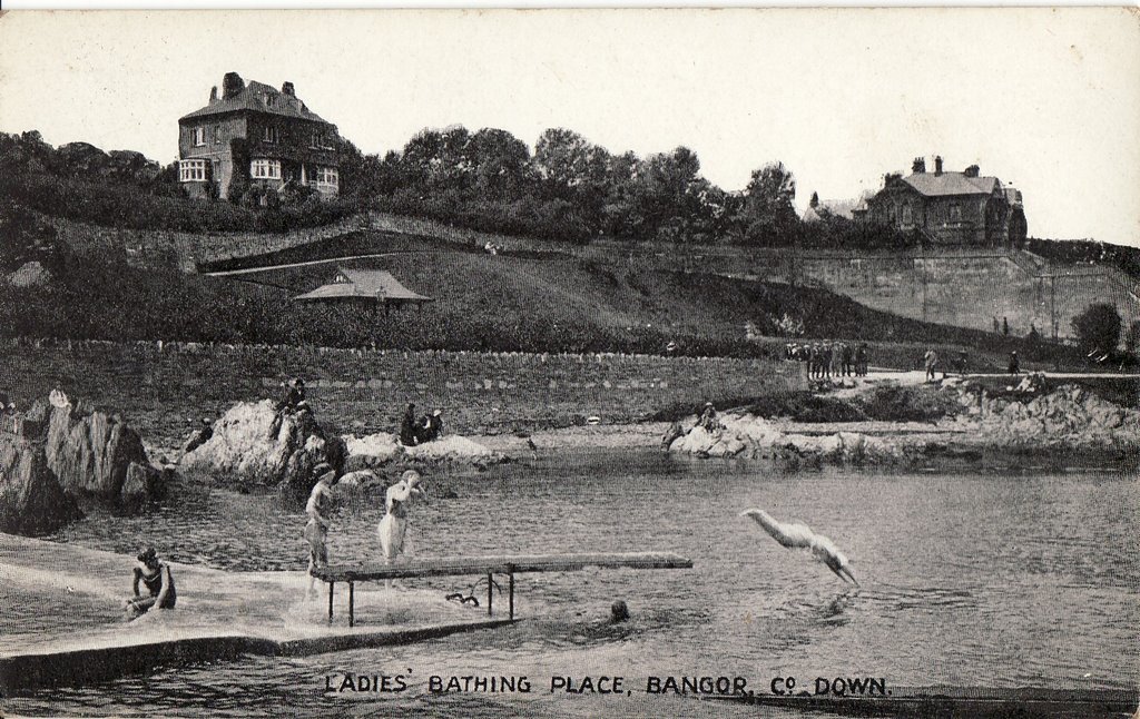 Bathing place - Old Card