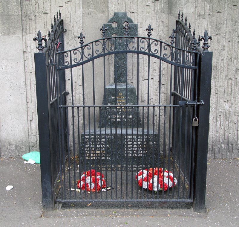 Belfast, Northern Ireland. Victims of the McGurks bar bomb