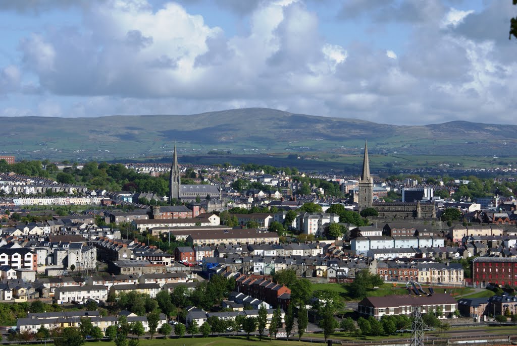 Derry City from the Top of the Hill