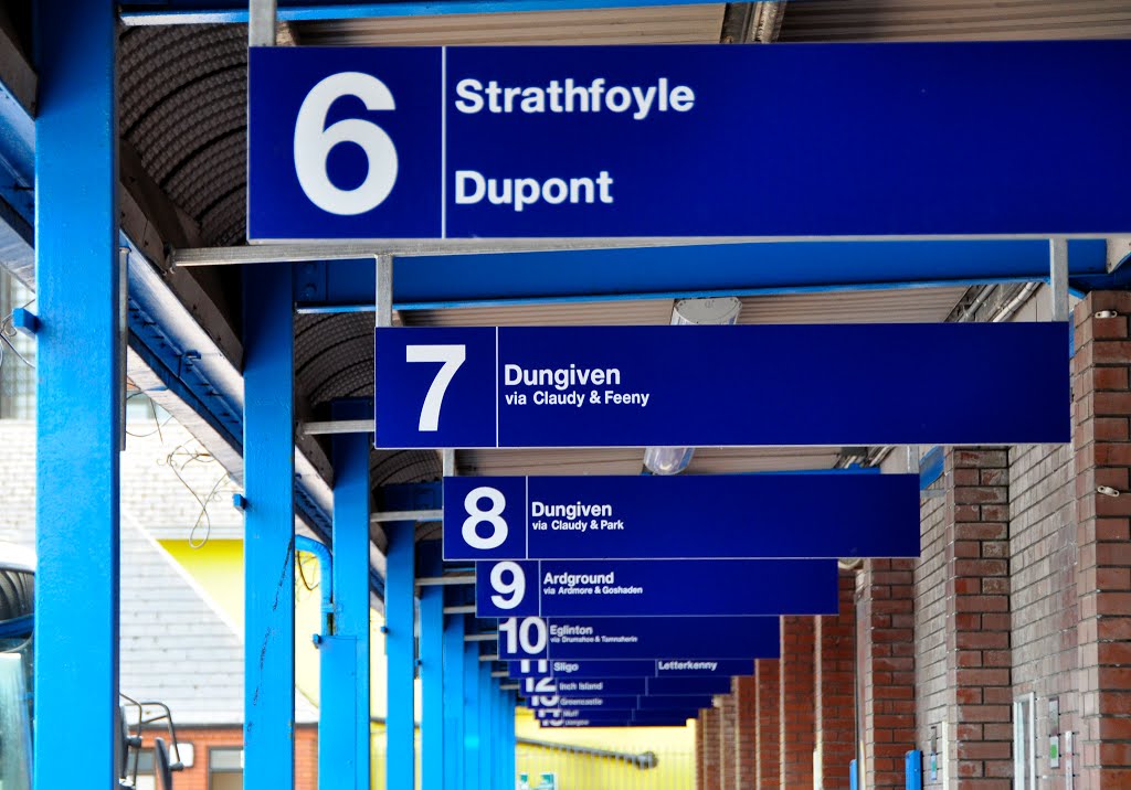 Northern Ireland. Derry~Londonderry. Bus Terminal. Where do you want to go to?