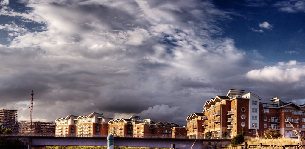 Cardiff flats skyline