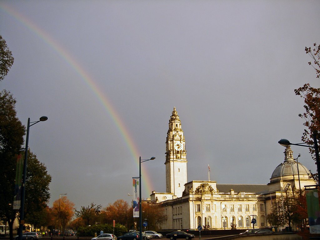 Cardiff city hall, (Caerdydd, Cymru)