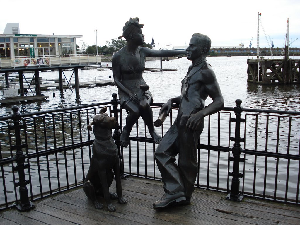 Uma família galesa, cenas de Cardiff Bay