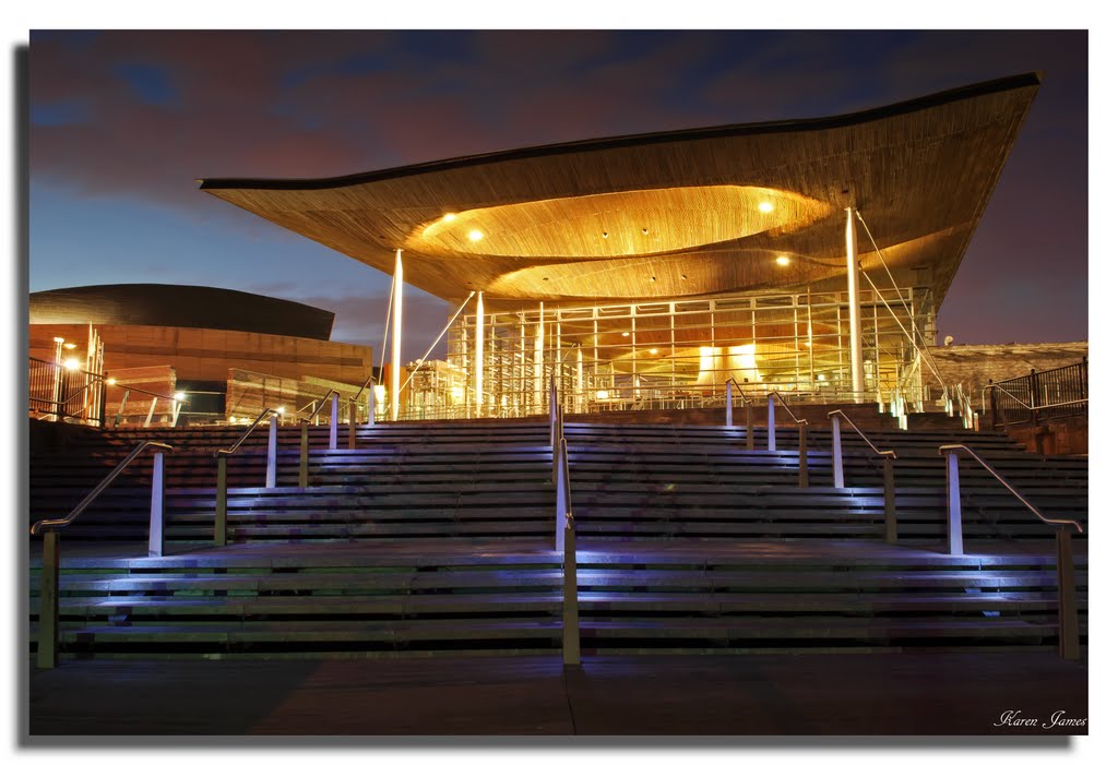 #59 ~ The Steps to the Senedd at Night   ~  UK ~ 2011 August NPC