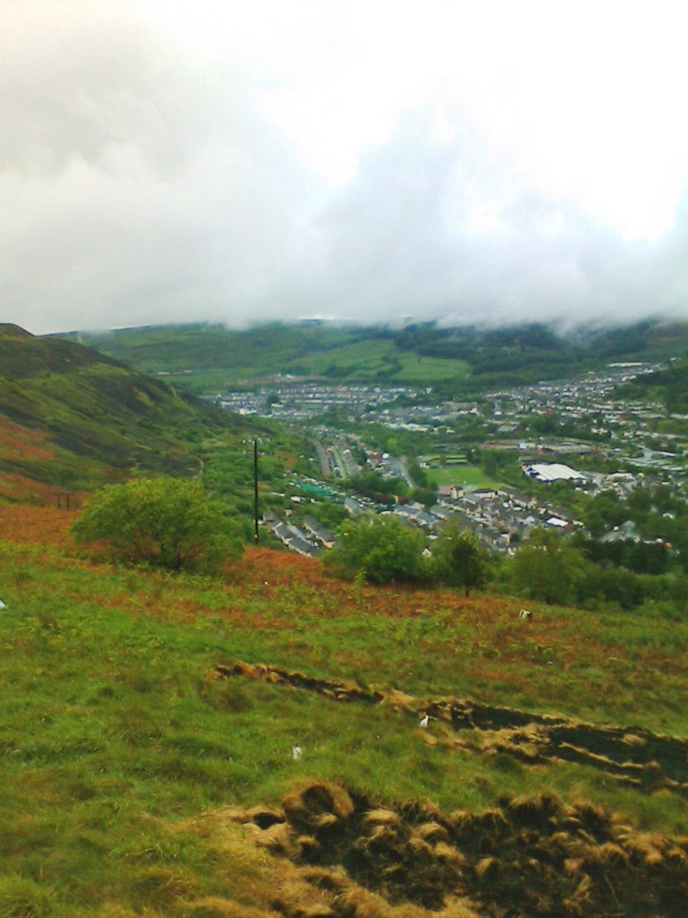View of Tonypandy from Penrhys