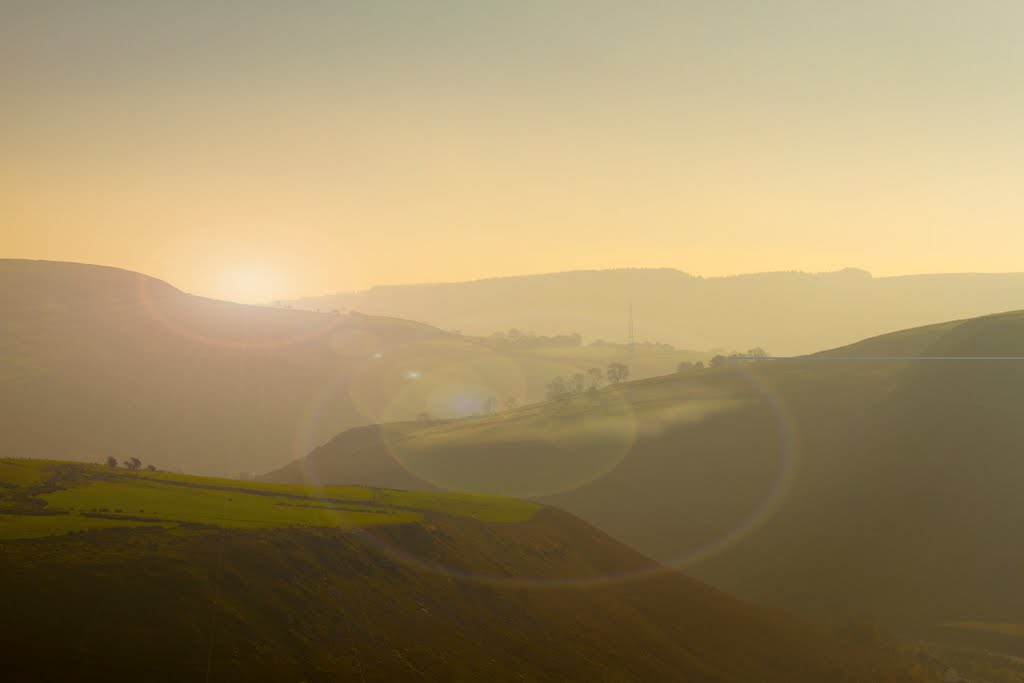 Looking over the top of Rhondda Fach Valley from Penrhys