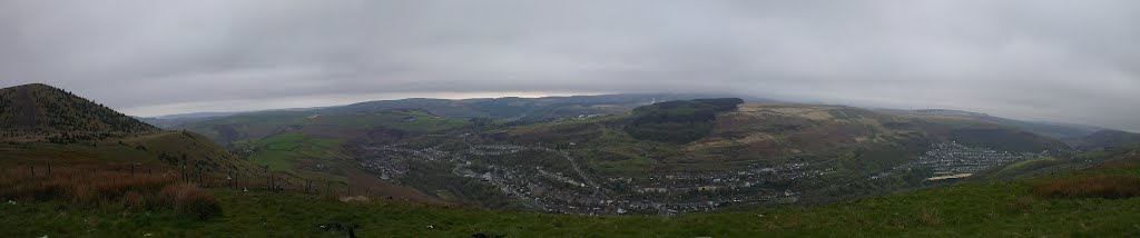 Looking from the mountain down the valley.