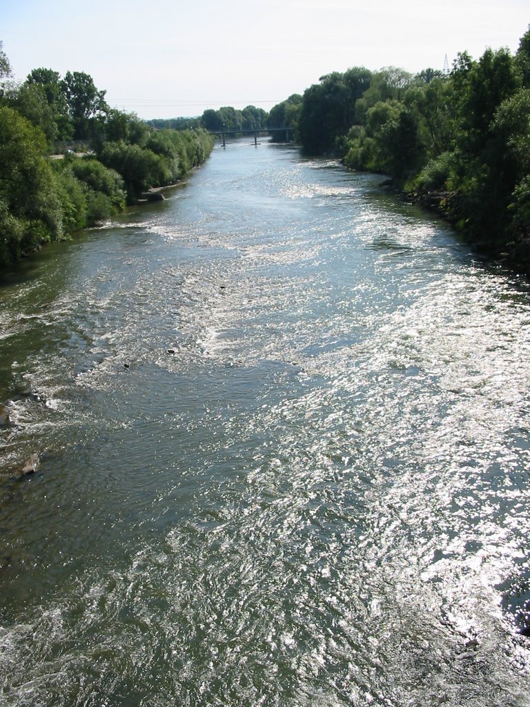 Blick von der Brücke nach Allersdorf, Richtung Osten