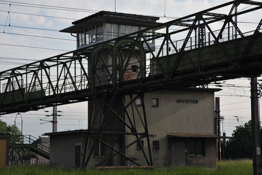 Historic Schwarzer Steg with switch-tower from north