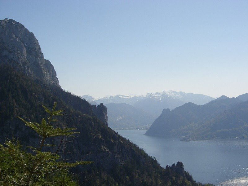 Traunsee vom Grünberg in Richtung Traunkirchen - Ebensee