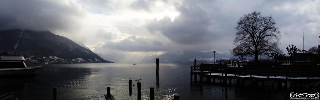Panorama Traunsee Winter