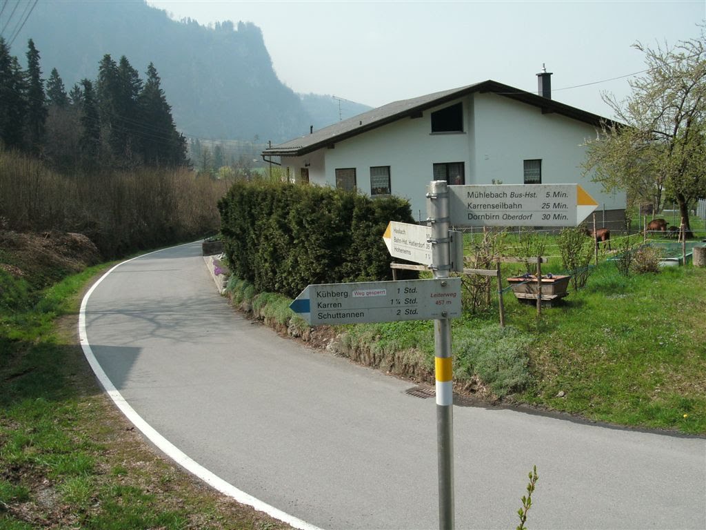 Start Leiterweg Dornbirn - Karren