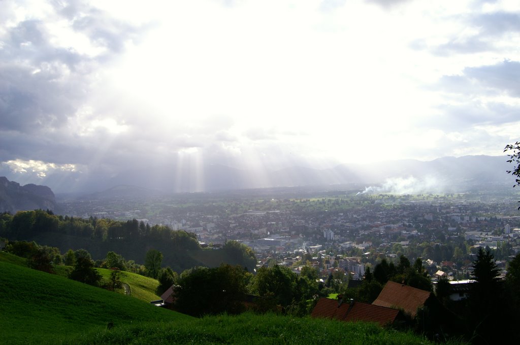 Blick von Watzenegg auf Dornbirn