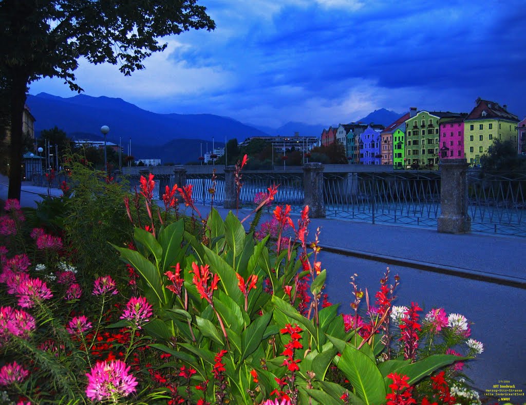 AUT Innsbruck Herzog-Otto-Strasse (Alte Innbruecke) [Inn] {in the blue hour} by KWOT